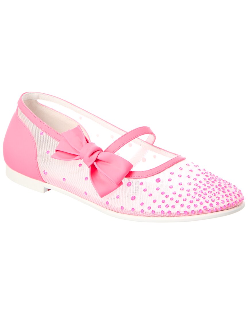 Christian Louboutin Christian Louboutin Melodie Mesh & Leather Flat
