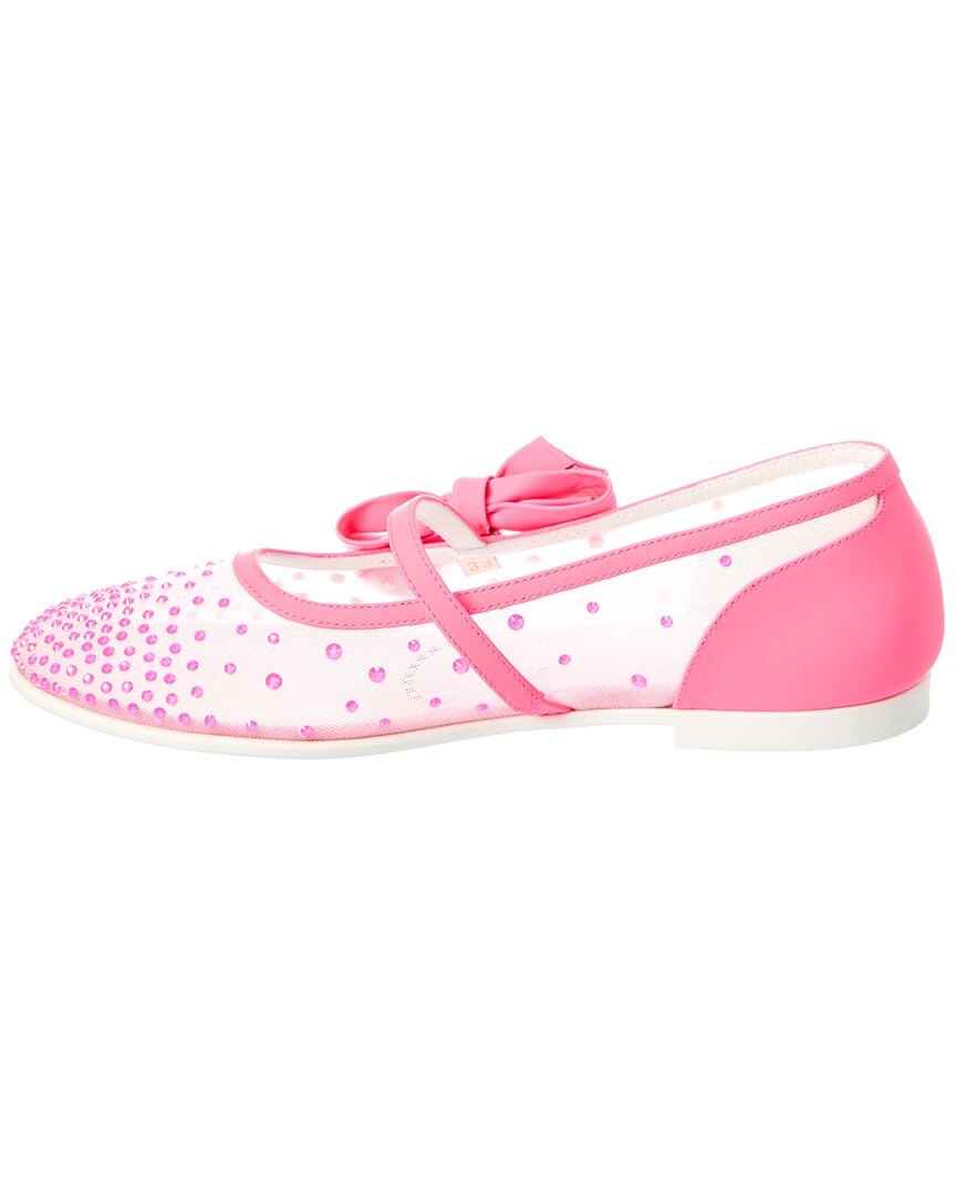 Christian Louboutin Christian Louboutin Melodie Mesh & Leather Flat