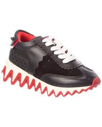 Christian Louboutin Christian Louboutin Mini Shark Leather & Suede Sneaker