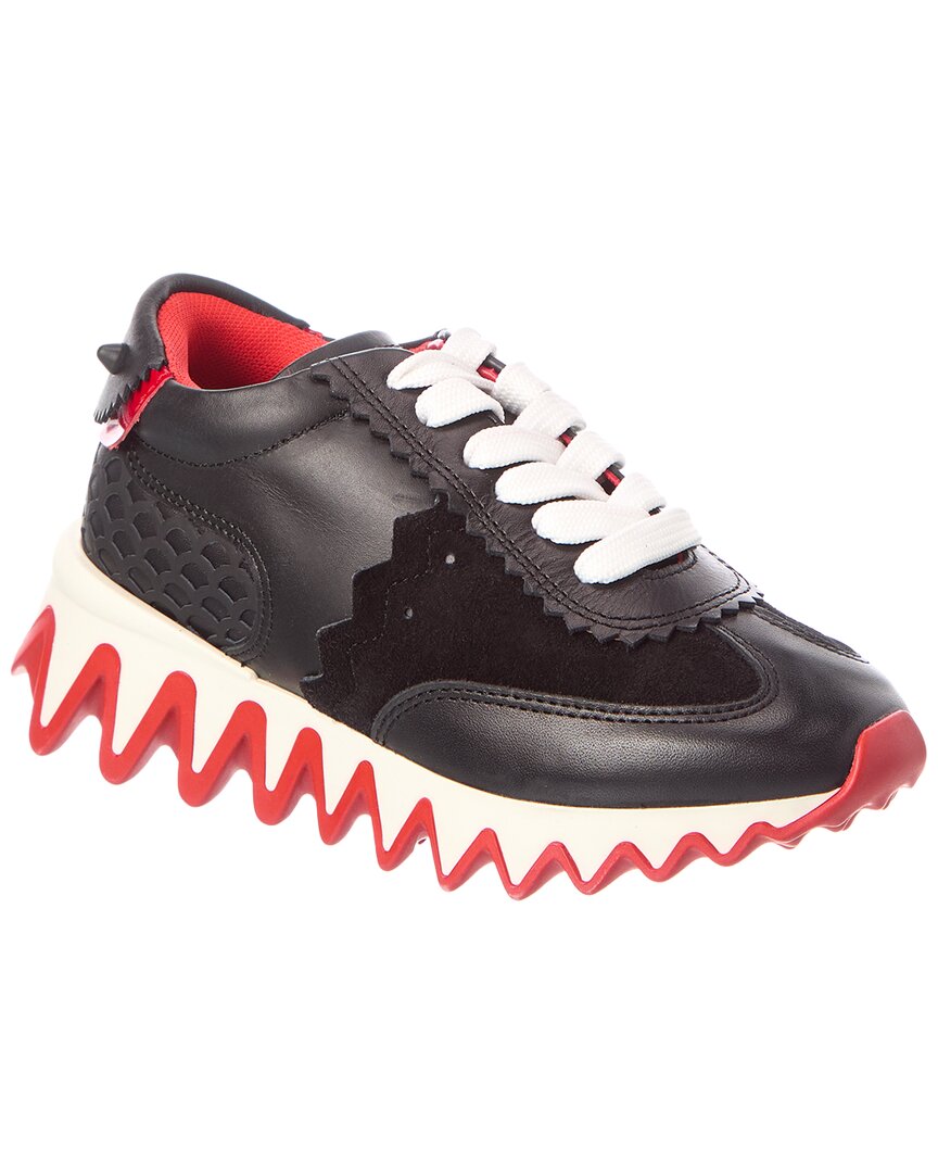 Christian Louboutin Christian Louboutin Mini Shark Leather & Suede Sneaker