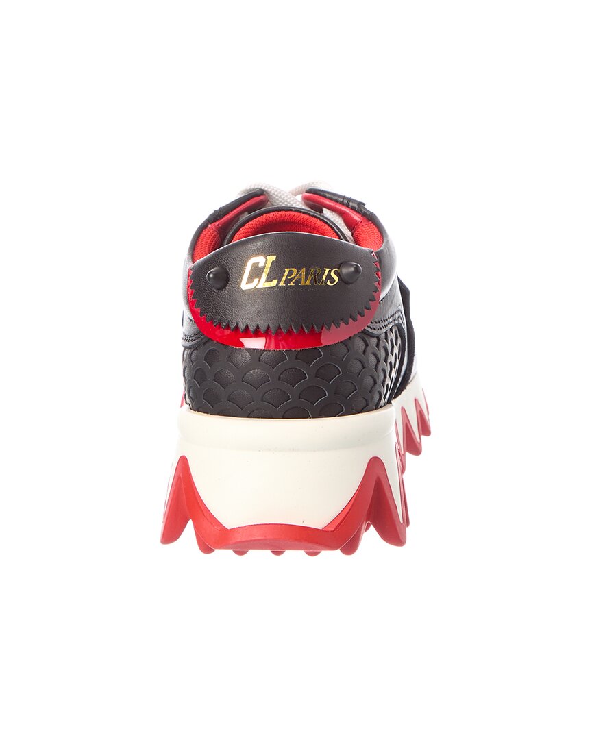 Christian Louboutin Christian Louboutin Mini Shark Leather & Suede Sneaker