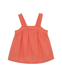 Peek Sleeveless Palm Embroidered Trim Top