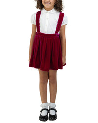 Rachel Riley Rachel Riley Eloise Pink Silk Velvet Pinafore Set