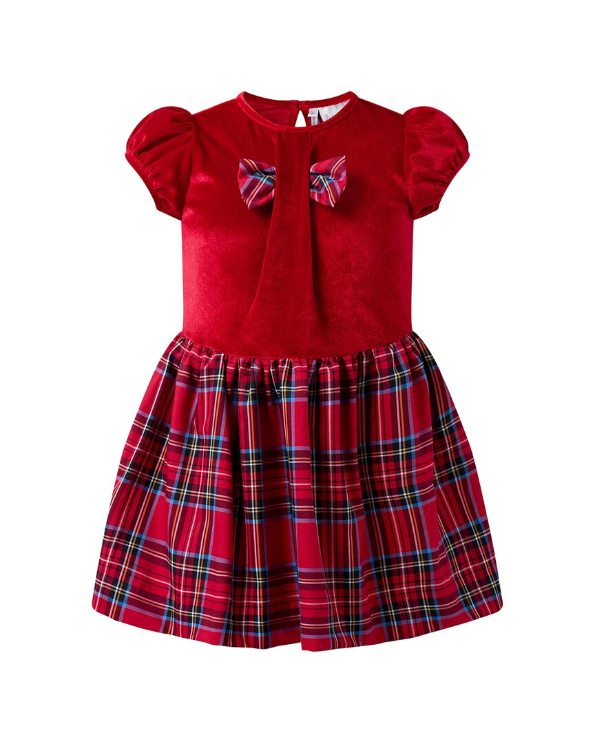 Rachel Riley Rachel Riley Red Velvet Check Party Dress