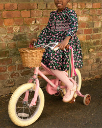 Rachel Riley Rachel Riley Floral Smocked Button Front Dress