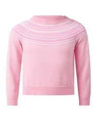 Rachel Riley Rachel Riley Pink Fairisle Sweater