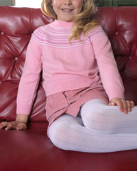 Rachel Riley Rachel Riley Pink Fairisle Sweater