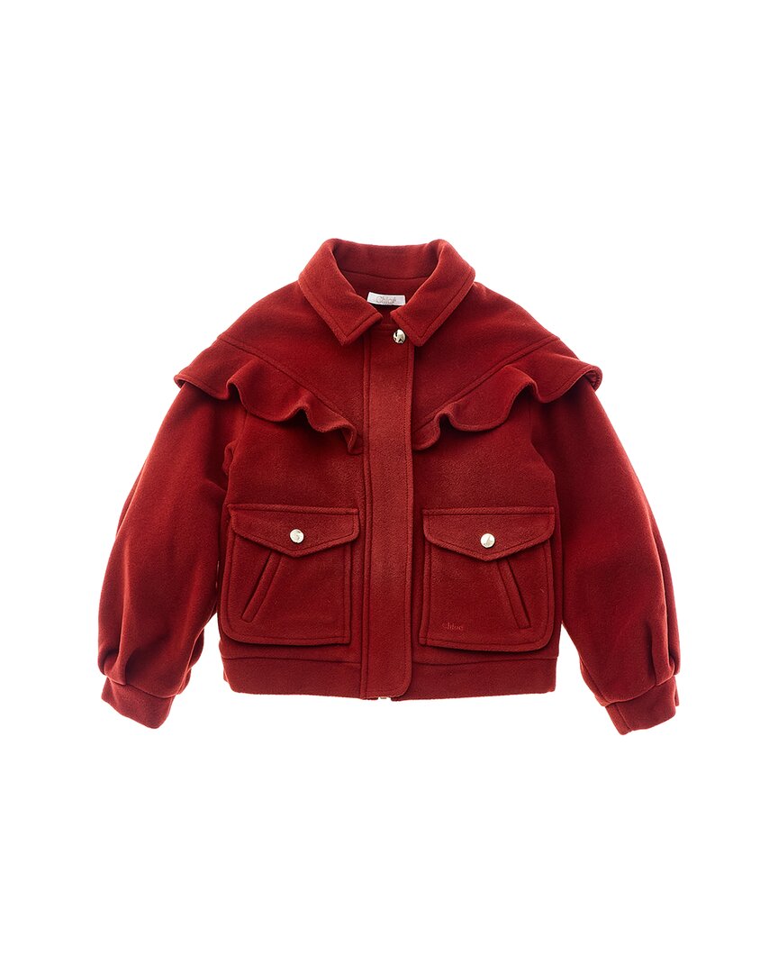 Chloé Wool-Blend Jacket Red