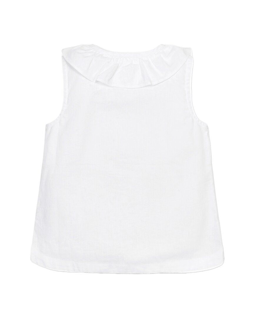 Hope & Henry Ruffle Collar Button Front Blouse