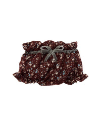 Coco Au Lait Flowers Culotte Skirt Brown Multi 6X (Little Girl L)