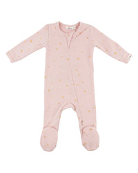 oh baby! Oh Baby! Mini Gold Star Foil Zipper Footie