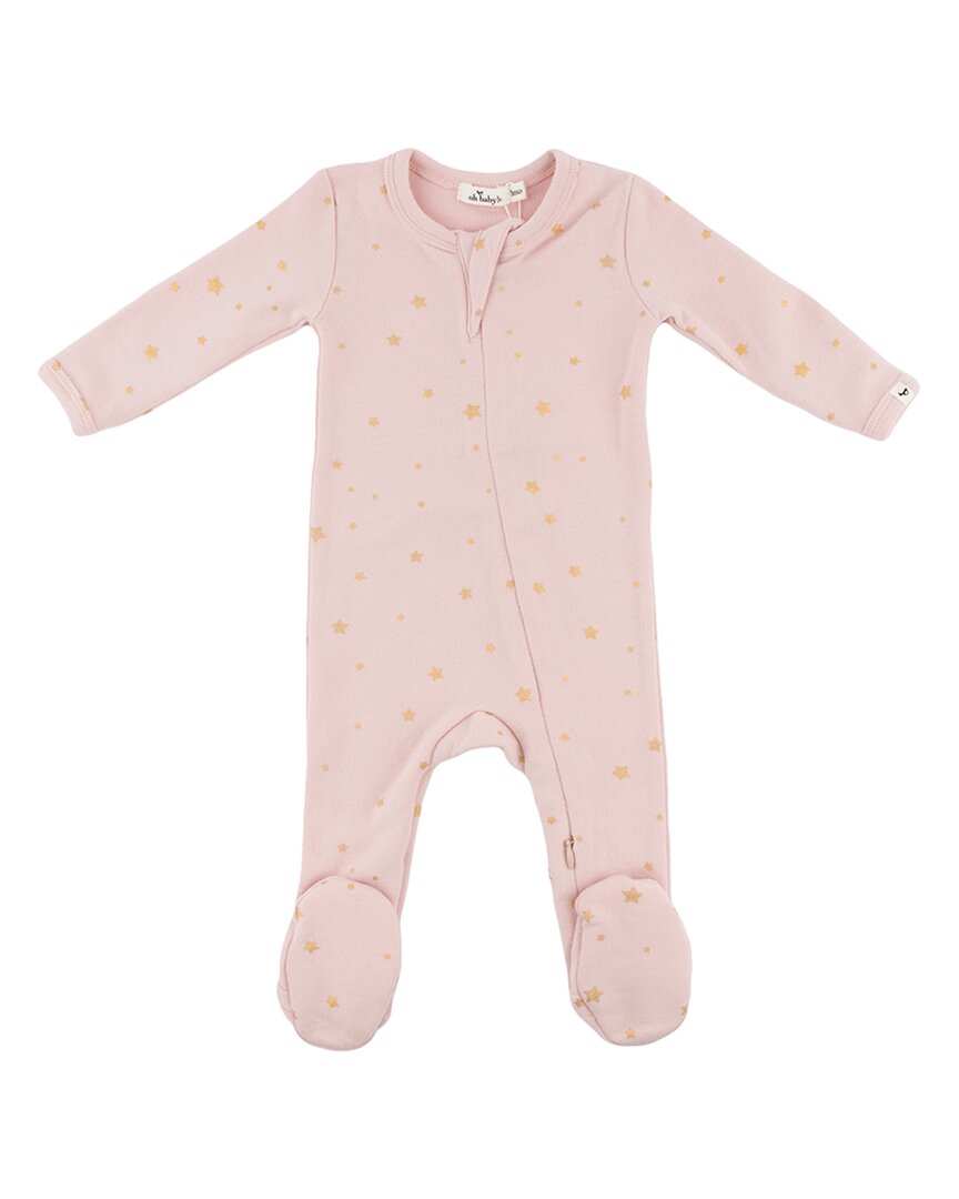 oh baby! Oh Baby! Mini Gold Star Foil Zipper Footie
