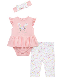 Little Me Bunny Bodysuit Pant Headband