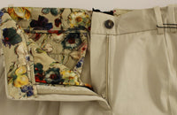 Dolce & Gabbana Pleated Trousers Beige Cotton Style