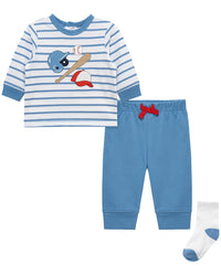 Little Me Baseball Jogger Set Sock