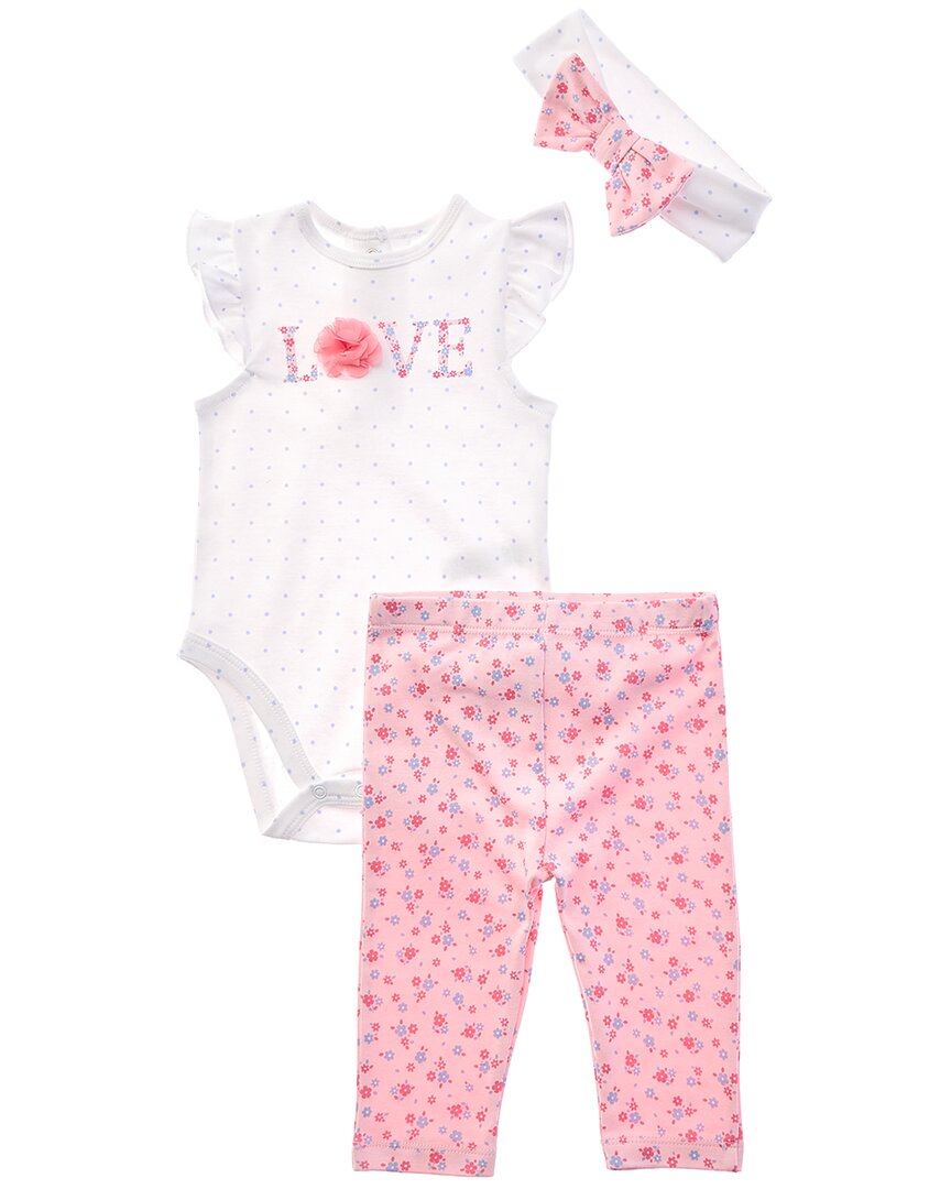 Little Me Love Bodysuit Pant Headband
