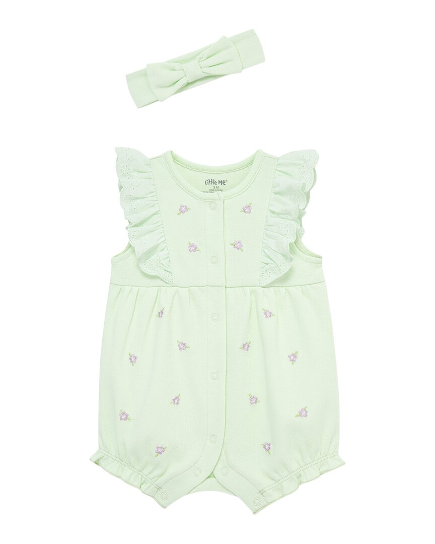 Little Me Violets Romper Headband