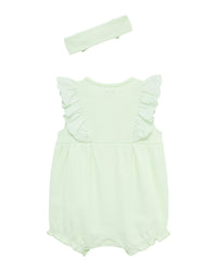 Little Me Violets Romper Headband