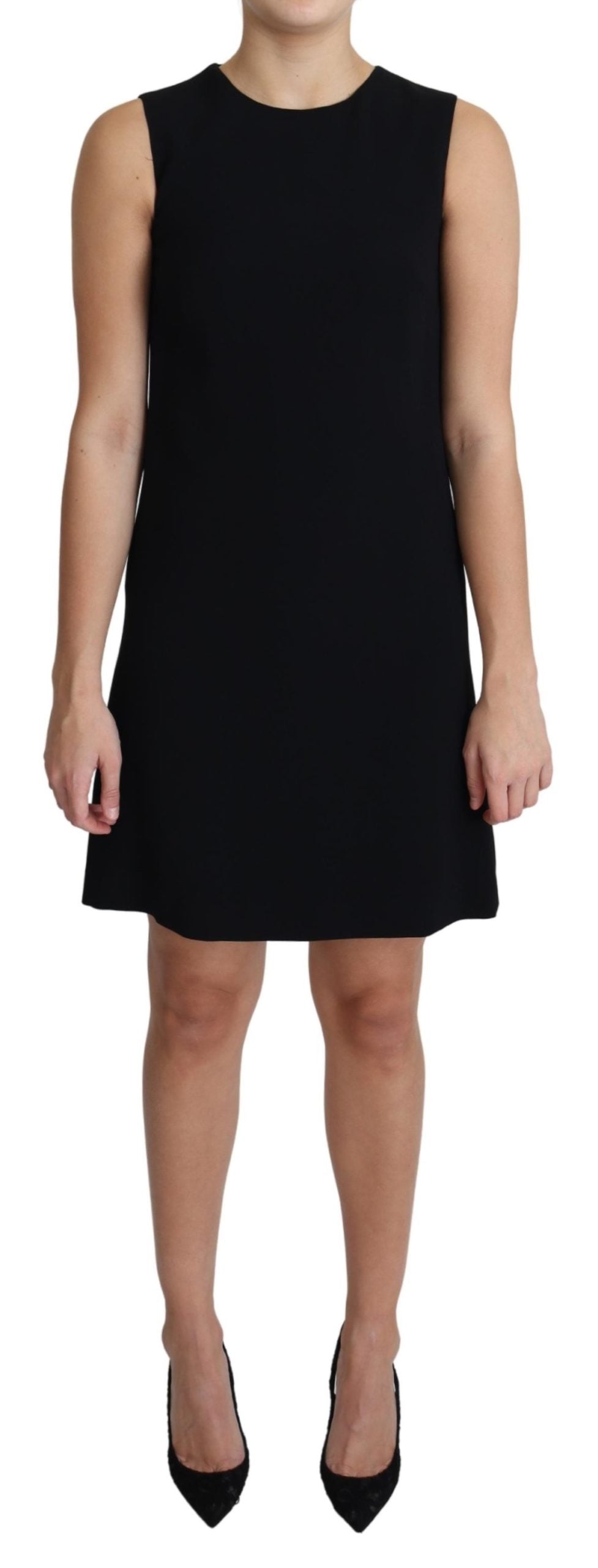 Dolce & Gabbana Black Sleeveless Sheath Dress