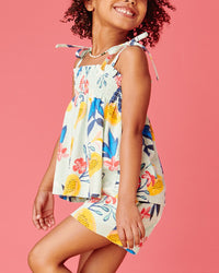 Tea Collection Tassel Trim Ruffle Tank