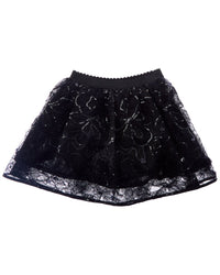 Mayoral Tulle Applique Skirt Black