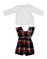 Andywawa Holiday Plaid Jumpsuit