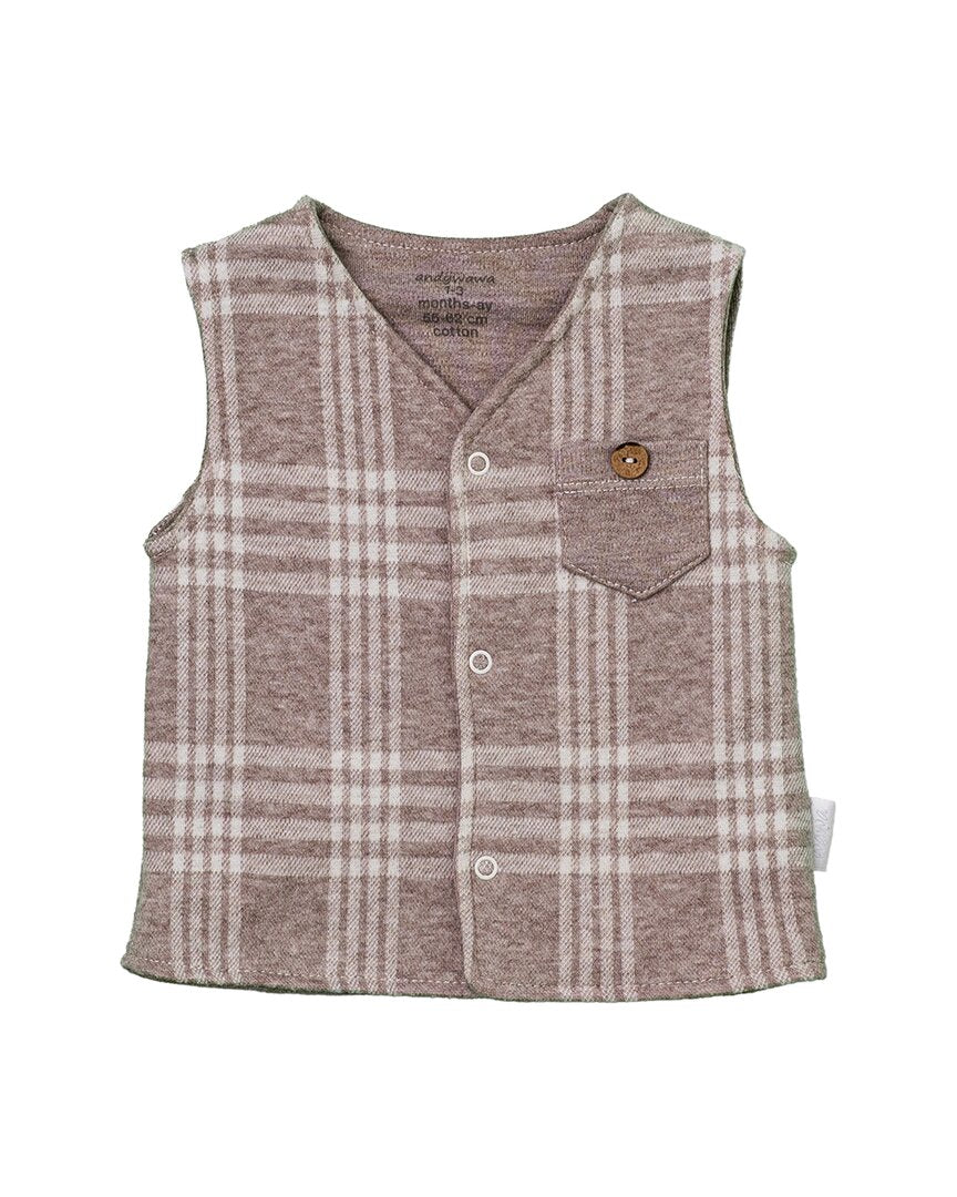 Andywawa Plaid Pocket Vest