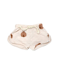 Oh Baby! Ladybug Print Drawstring Slub Track Short