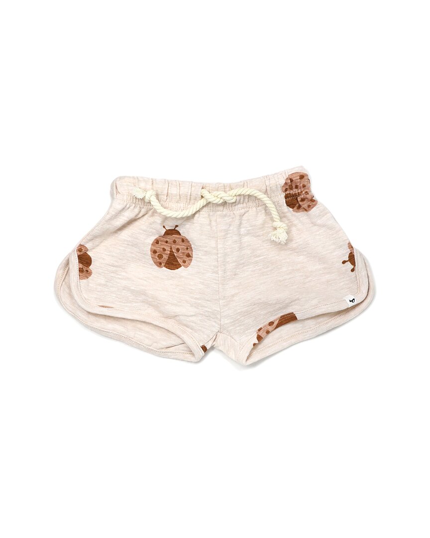 Oh Baby! Ladybug Print Drawstring Slub Track Short