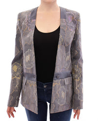 Roberto Fragata Women's Floral Embroidered Blazer Gray