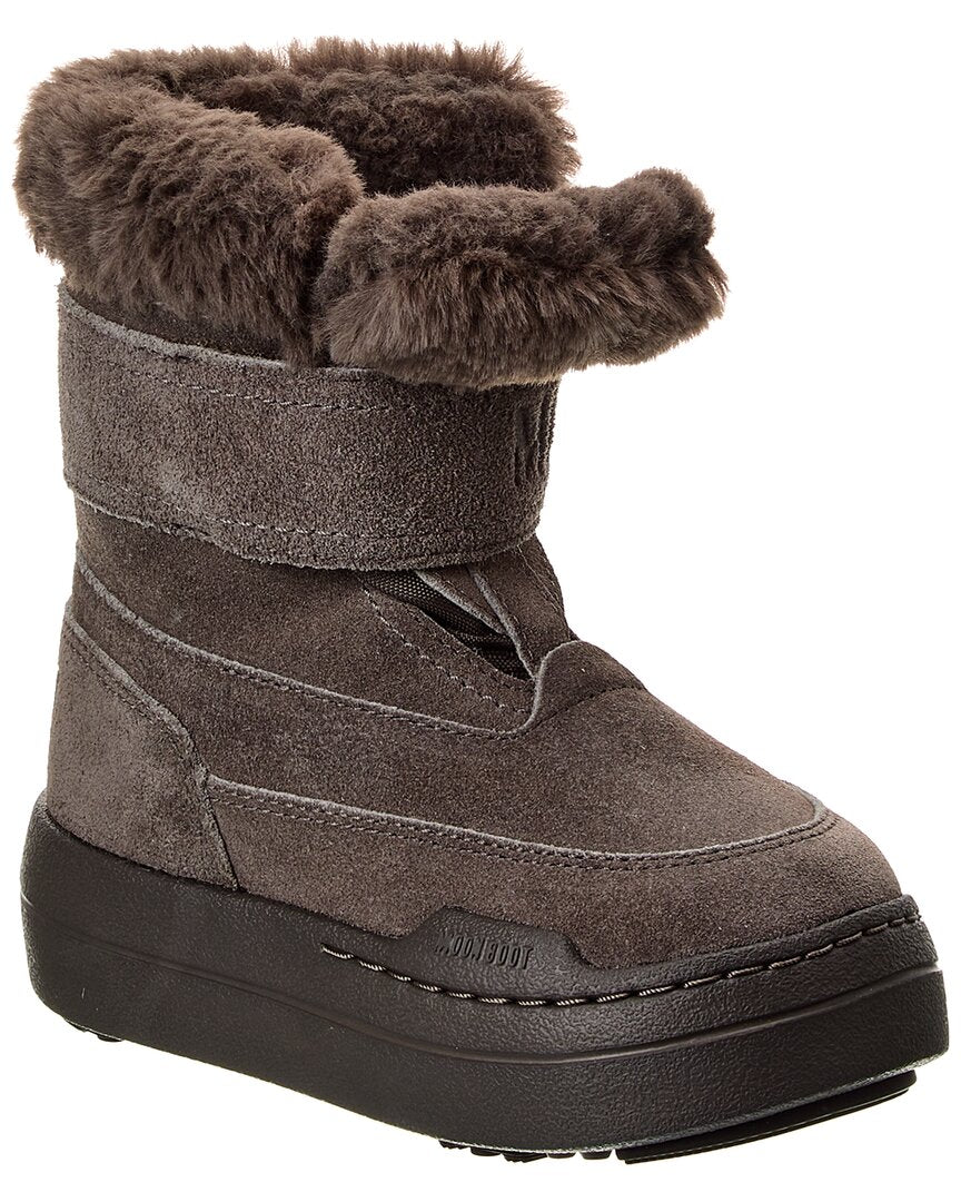 Moon Boot® Jr Park Strap Suede Boot