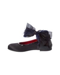 Christian Louboutin Girls Ballet Satin & Patent Flat