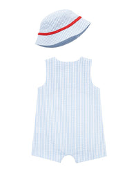 Little Me Sailboat Sunsuit & Hat