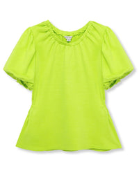 Habitual Puff Sleeve Cutout Top