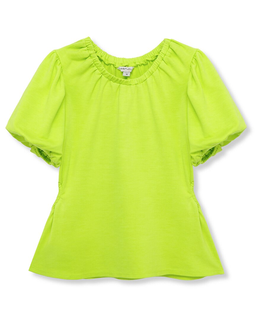 Habitual Puff Sleeve Cutout Top