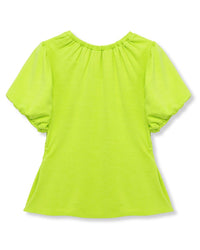 Habitual Puff Sleeve Cutout Top