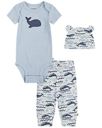Huggies 3Pc Romper, Pant, & Beanie Set