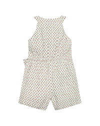 Hope & Henry Button Front Halter Linen-Blend Romper