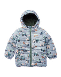 Wippette Truck Print Quilted Puffer Jacket