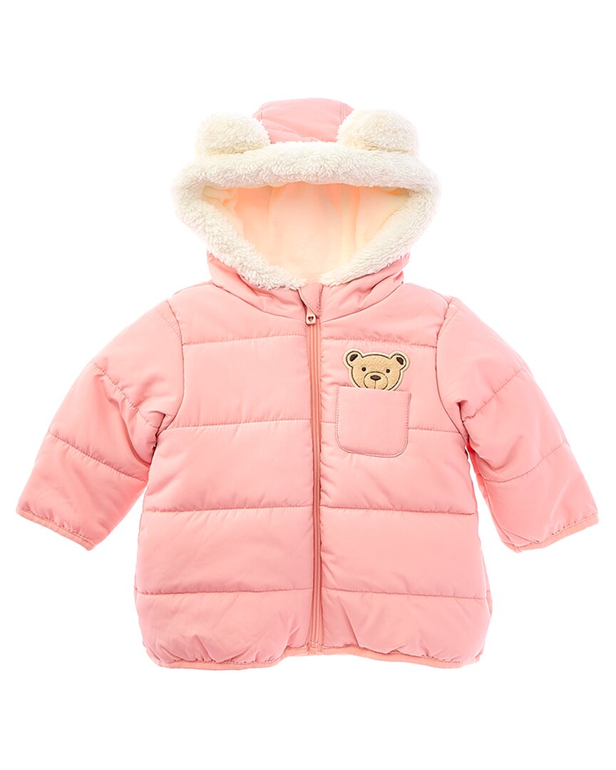 Wippette 3D Cute Bear Applique Quilted Puffer Jacket