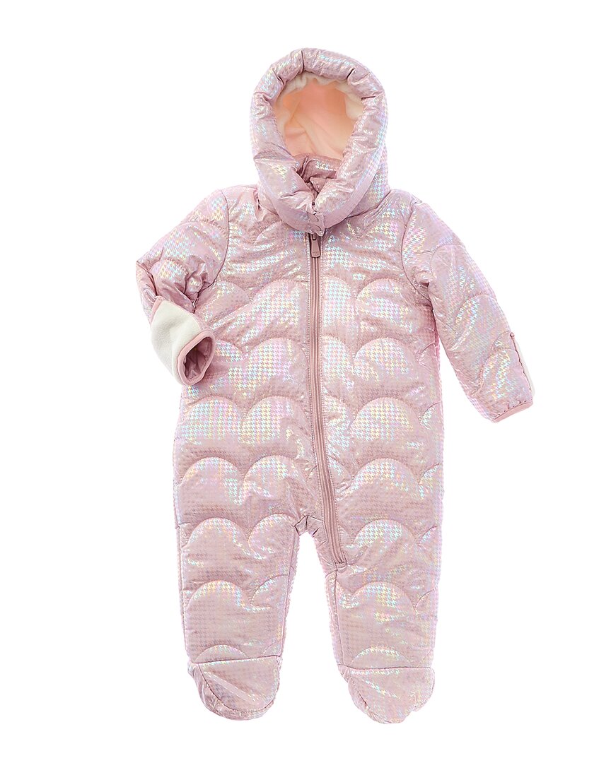 Kensie Girl Iridescent Foil Print Quilted Pram Pink