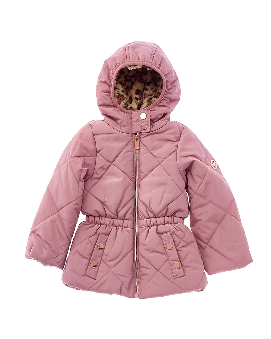 Kensie Girl Diamond Quilted Puffer Jacket Pink