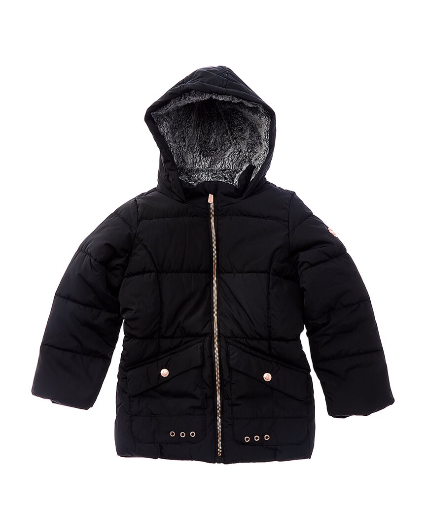 Kensie Girl Quilted Coat Black