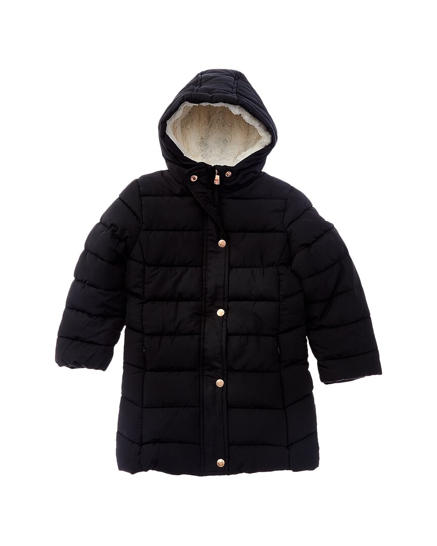 Kensie Girl Quilted Coat Black