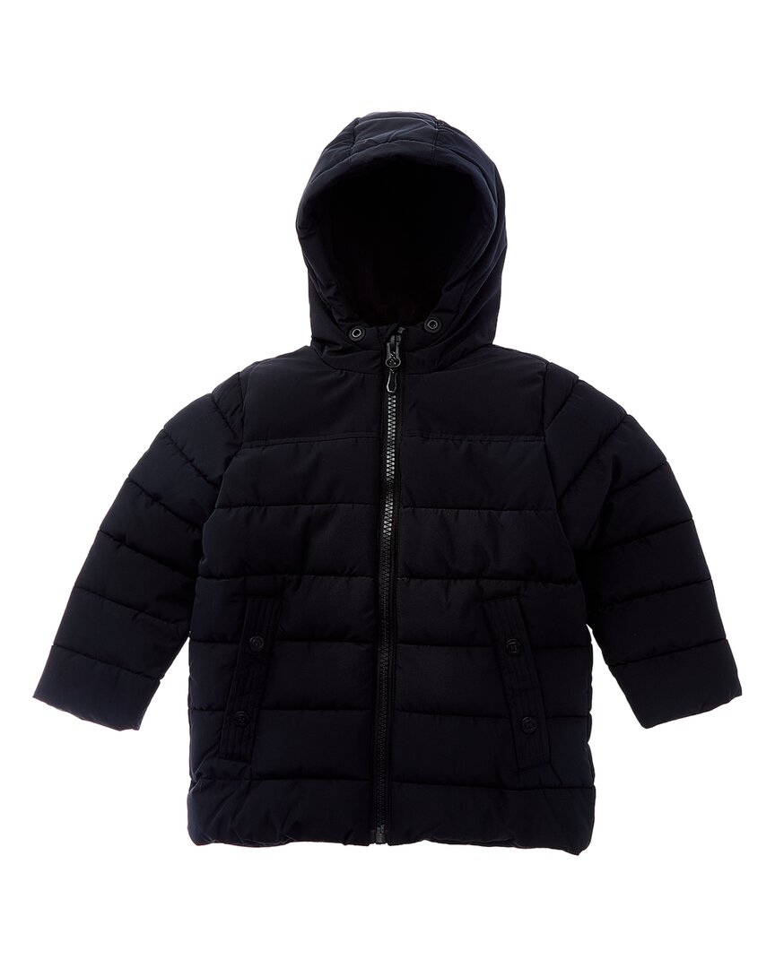 Perry Ellis Ripstop Puffer Jacket Black