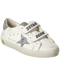 Golden Goose Old School Leather & Glitter Sneaker White