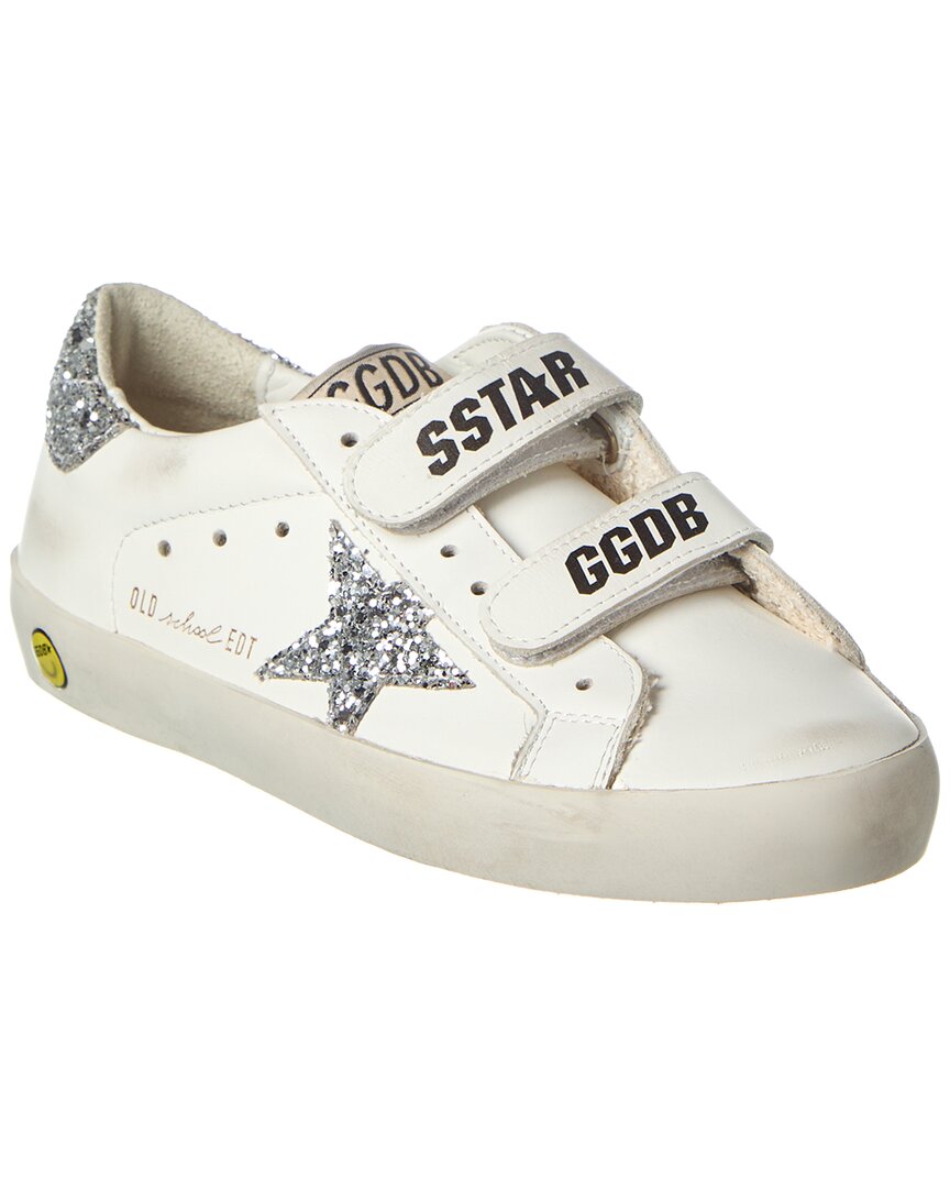 Golden Goose Old School Leather & Glitter Sneaker White