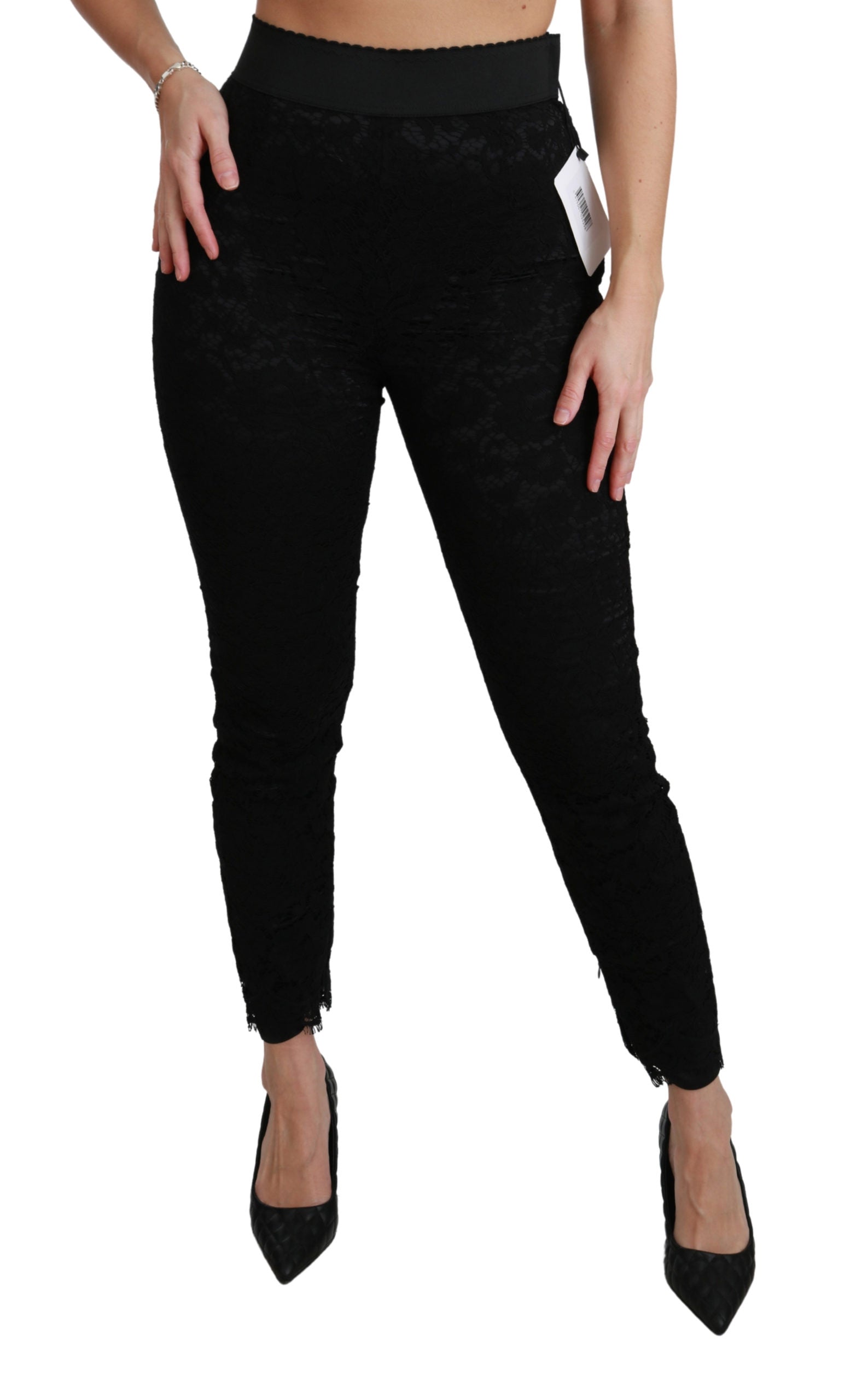 Dolce & Gabbana  Black Lace Leggings