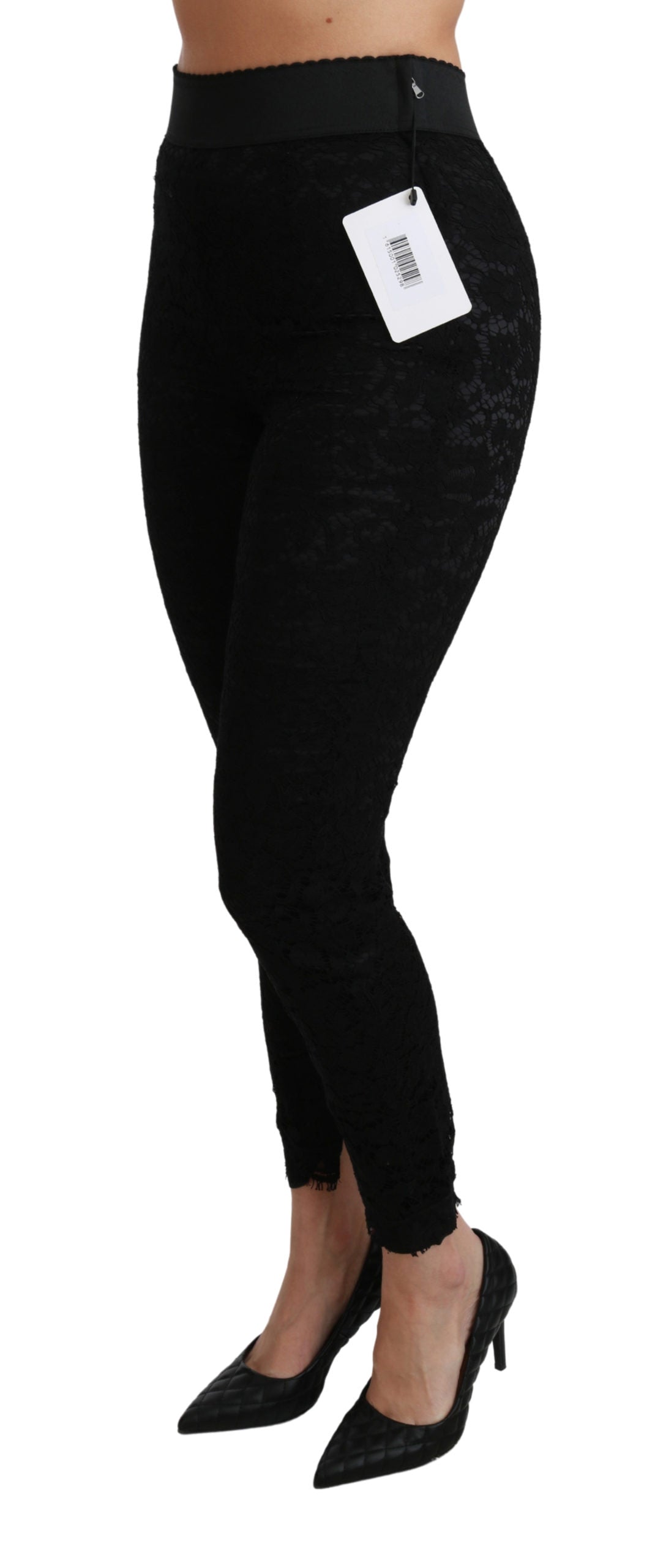 Dolce & Gabbana  Black Lace Leggings
