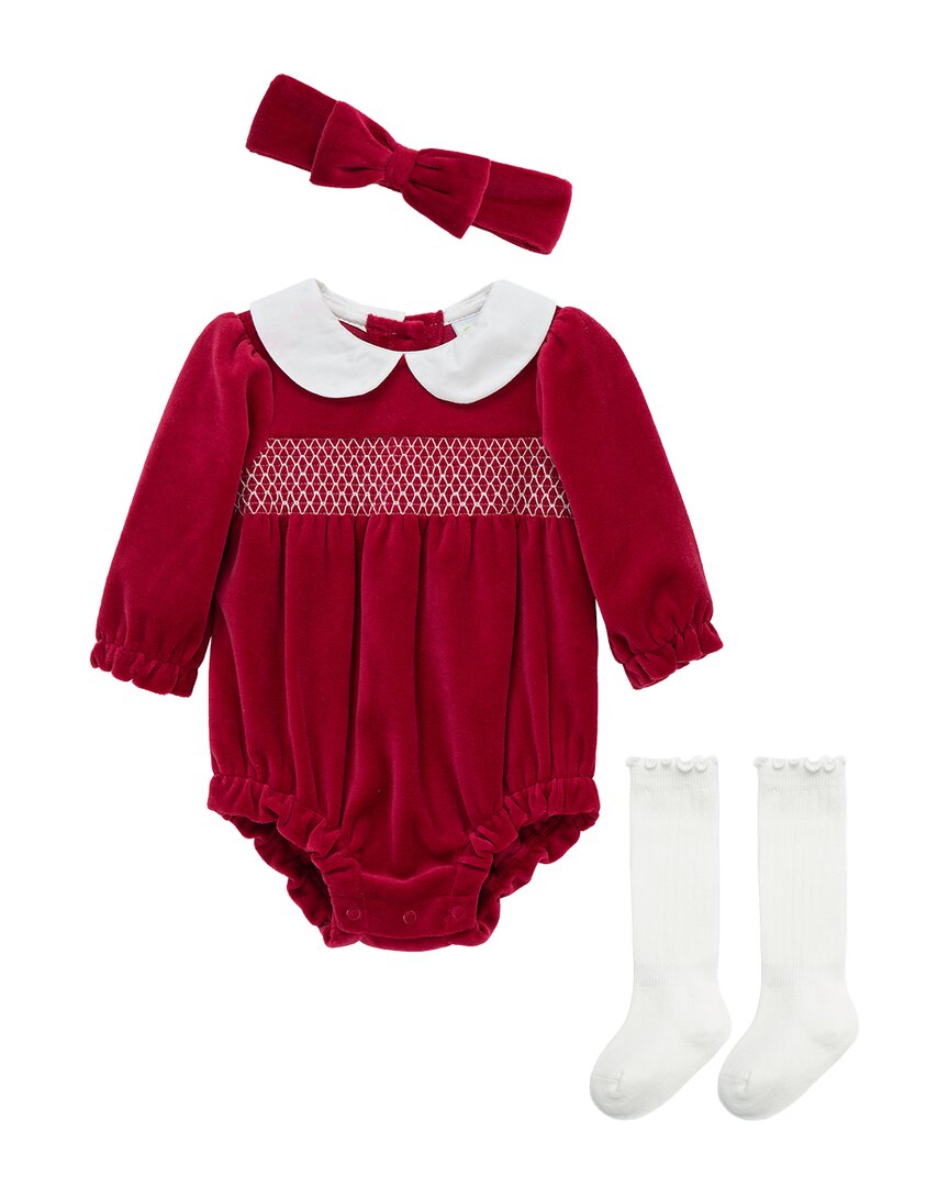 Little Me Smocked Bubble Set